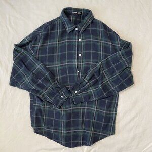 Shein Dark Green Flannel